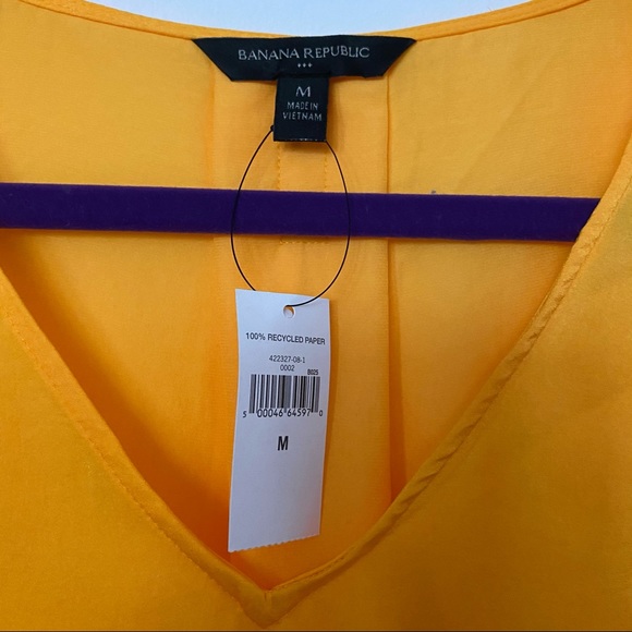 NWT Banana Republic Yellow Flowy Tank Size M - Picture 2 of 4